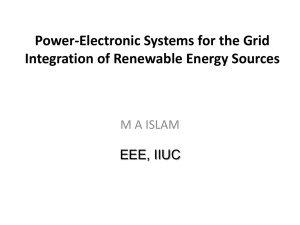 Power-Electronic Systems for the Grid Integration of Renewable