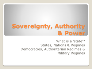 Sovereignty, Authority & Power