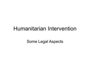 The Legal aspects of humanitarian intervention