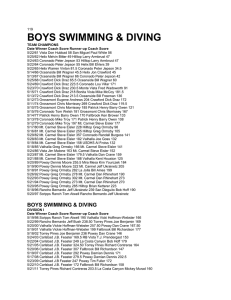 Swim & Dive- Boys - CIF San Diego Section