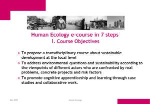 Human Ecology in 7 Steps