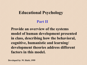 Model of Human Behavior II - Educational Psychology Interactive