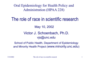 The role of race in scientific research