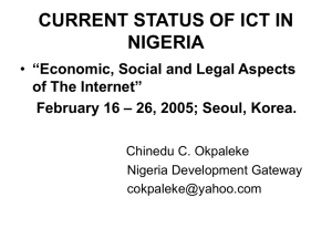 Nigeria's Current ICT Status