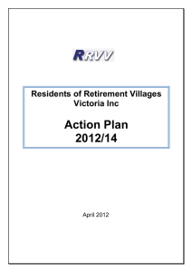 RRVV Action Plan 2012-2014 - Residents Of Retirement Villages