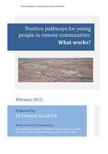 Positive pathways for young people in remote communities: