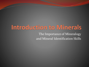 introduction to Minerals 2013