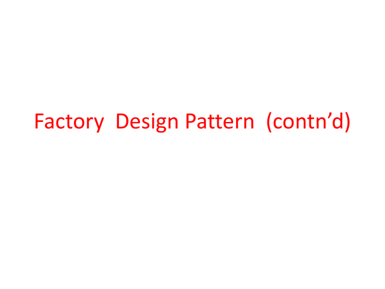 what-is-a-factory-pattern