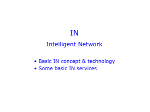 Intelligent Network and Mobile Networks