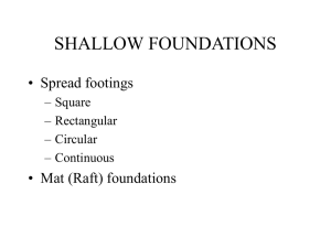 SHALLOW FOUNDATIONS