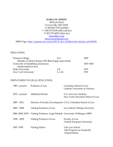 kws long resume - The Columbus School of Law