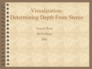 Visualization Determining Depth From Stereo