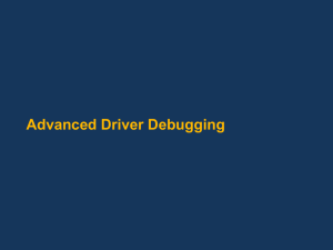Advanced Driver Debugging - Microsoft Center