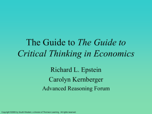 A Guide to A Guide to Critical Thinking in Economics