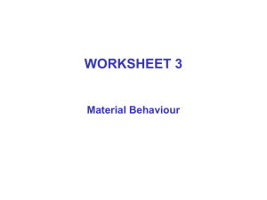 WORKSHEET 2 FORCES, MOMENTS, LOADS & SUPPORTS