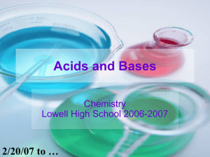 Acid Bases 2/20