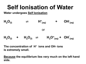 pH = - Log 10