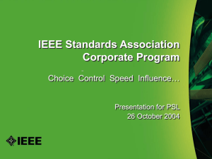 IEEE-SA Corporate Membership - EDA Industry Working Groups