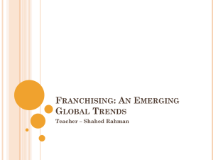 Franchising: An Emerging Global Trends