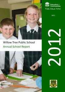 Annual School Report 2012 - Willow Tree Public School