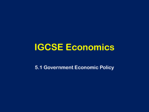 5.1 - Government Economic Policy