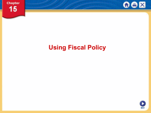 Using Fiscal Policy