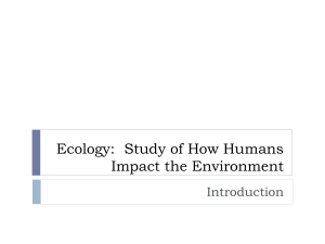 Ecology: Study of How Humans Impact the Environment