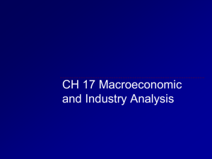 Ch 17 Macroeconomic and Industry Analysis