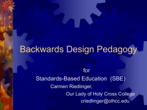Backwards Design Pedagogy