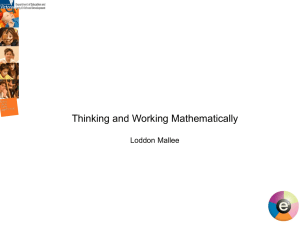 Loddon Mallee Numeracy and Mathematics Module 3