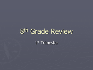 PowerPoint - Trimester 1 Review