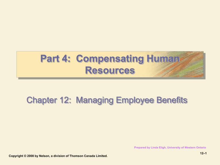  Managing Employee Benefits 