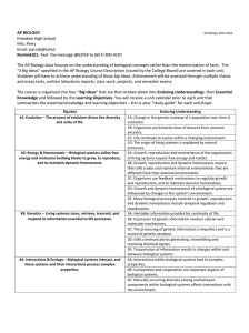 AP Biology Contract - Liberty Union High School District