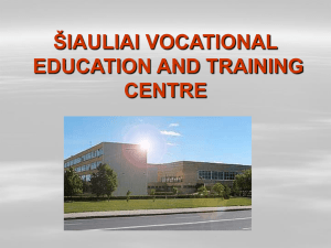 šiauliai vocational education and training centre