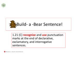 Build- a -Bear Sentence!