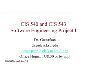 CIS 540 Software Engineering Project