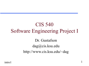 CIS 540 Software Engineering Project