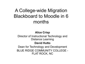 Flinged Migration Blackboard to Moodle in 6 months