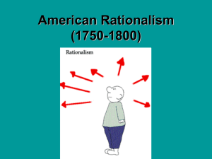 American Rationalism (1750