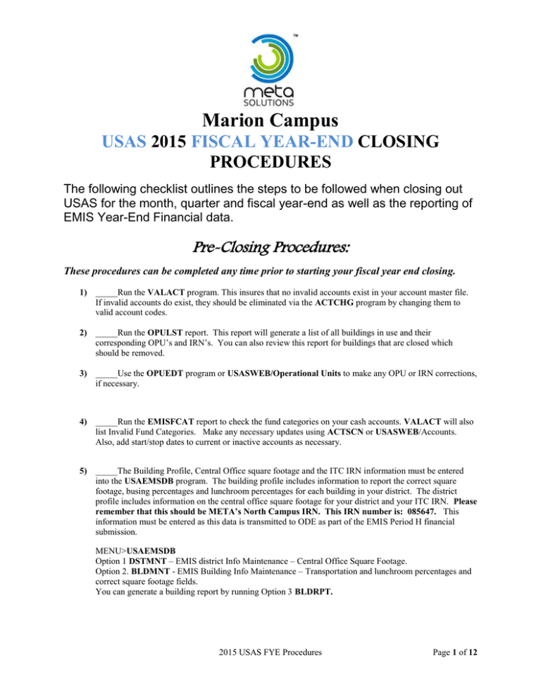 Month end Closing Procedures Month end Closing Procedures