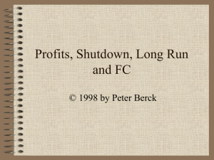 Profits, Shutdown and FC