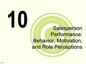 Determinants of Salesperson Performance 10.1