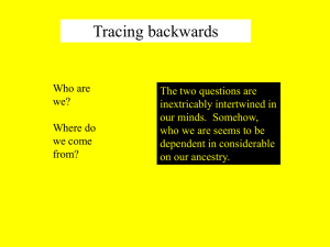 Tracing backwards