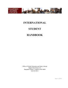 International Student Handbook - Hampden