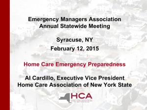 Home Care Challenges in Emergency Preparedness & Response