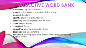 Adjective Word Bank