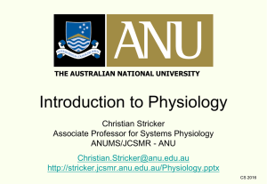 Physiology - Australian National University