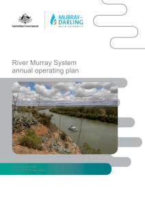River Murray System Annual Operating Plan for 2015-16