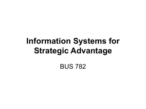 Information Systems for Strategic Advantage