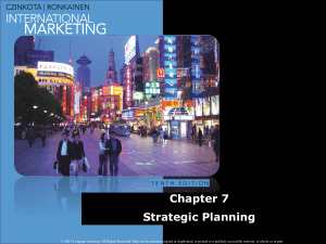 Chapter 7 Strategic Planning